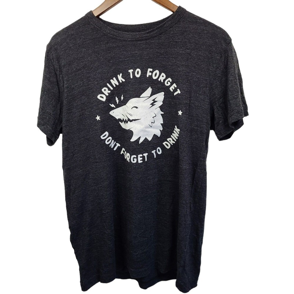 NWOT Chaser Drink to Forget Dont Forget to Drink Graphic T Shirt Large